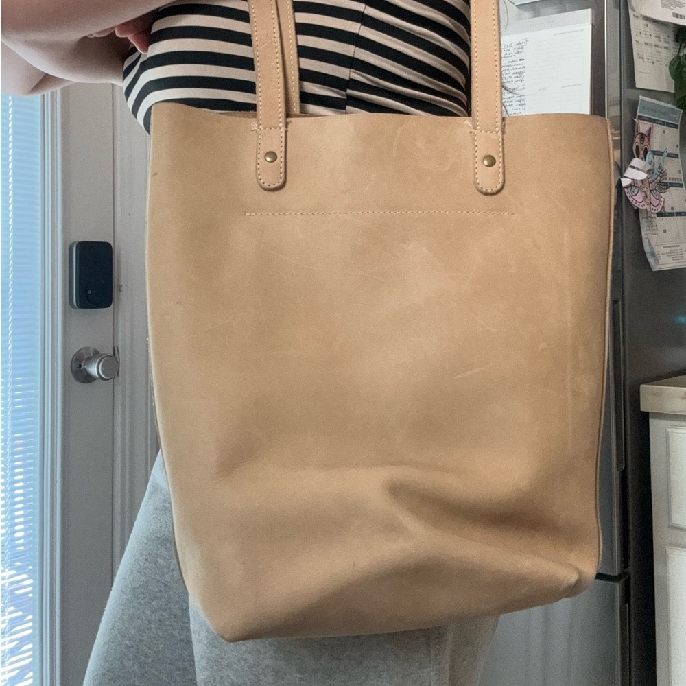 Parker Clay Caroline Small Tote Bag in Sand color